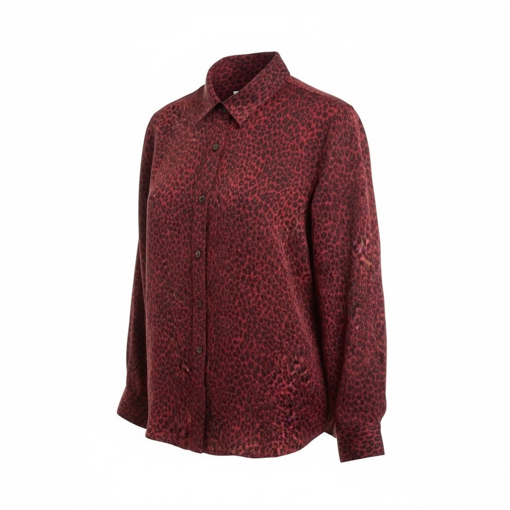 Equipment 100% Silk Western Leopard Print Blouse – Size Small